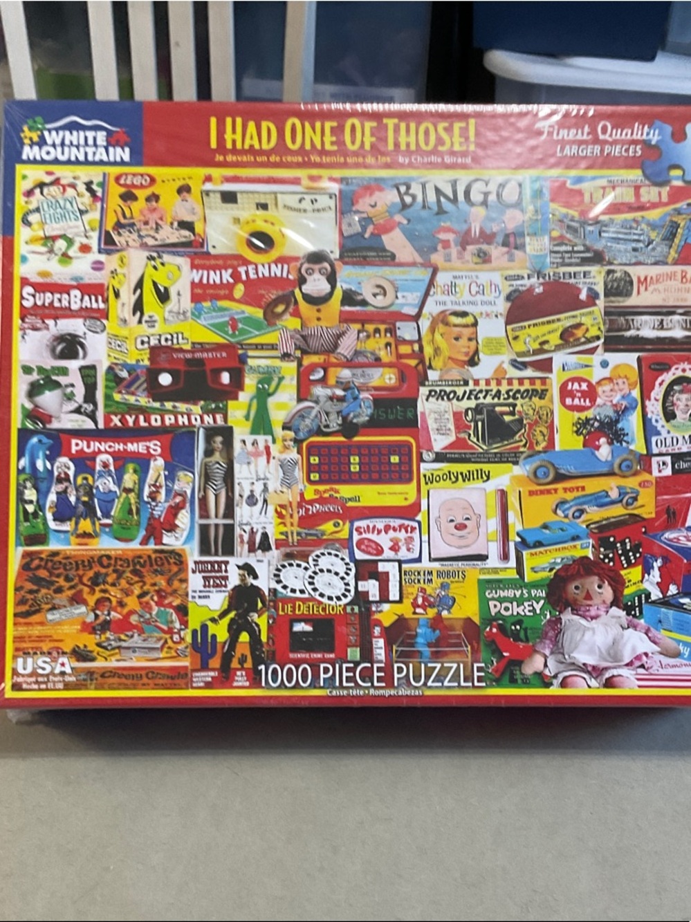 White Mountain I Had One of Those! Vintage Toy Collage Puzzle 1000 piece